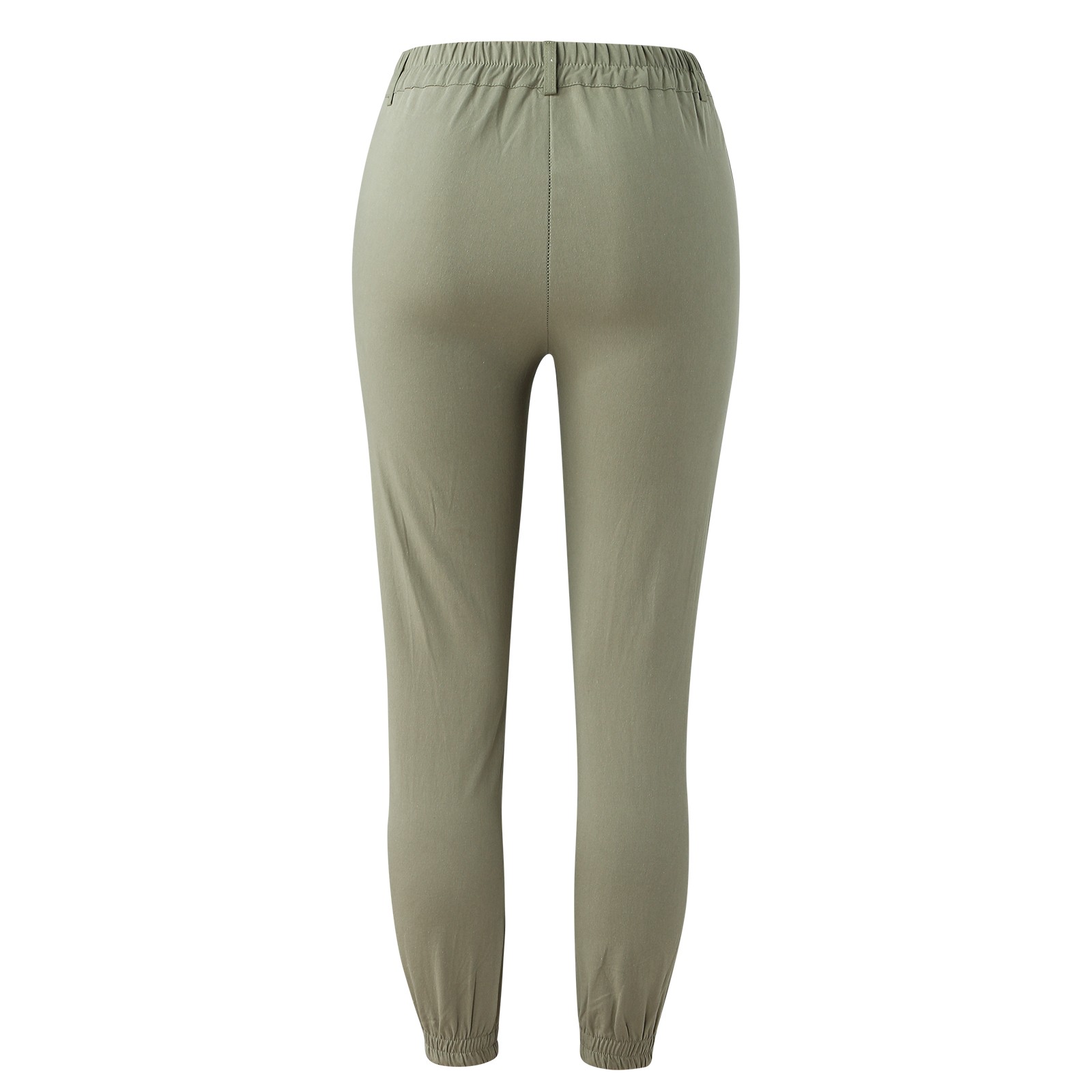 thumbnail image 5 of Pantalones deportivos informales de mujer de cintura alta y color liso con bolsillo - Leggings cortos, cintura elástica, para todas las estaciones - S-XXL, 5 of 7